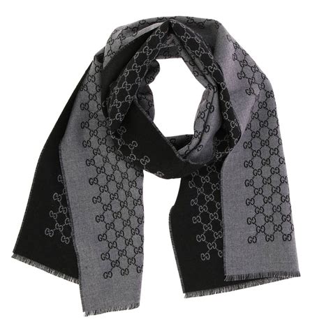 gucci black and white scarf.